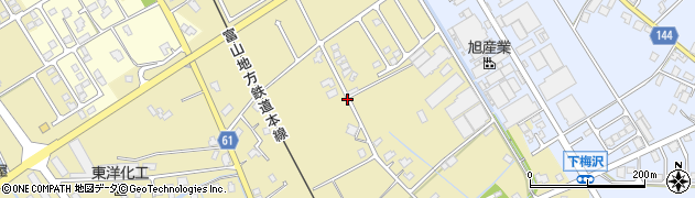 富山県滑川市下梅沢周辺の地図