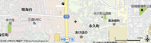 中田二丁目公園周辺の地図