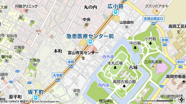 〒933-0045 富山県高岡市本丸町の地図