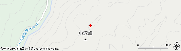 小沢峰周辺の地図