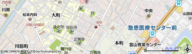 富山県高岡市平米町周辺の地図