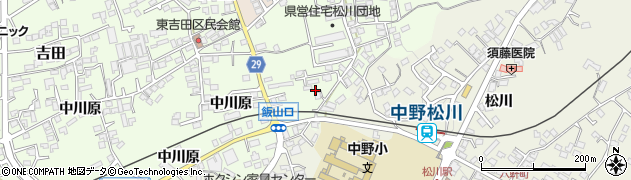 長野県中野市吉田（上川原）周辺の地図
