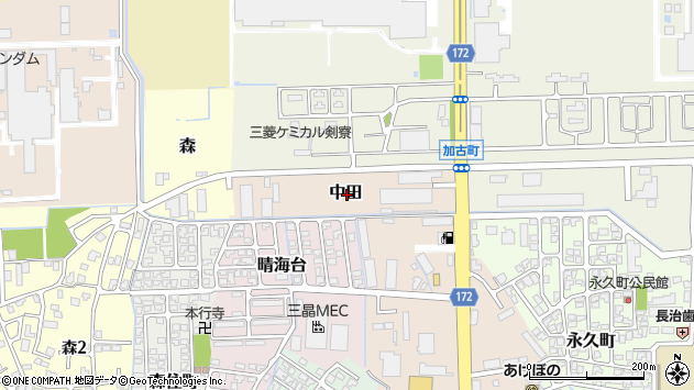 〒931-8453 富山県富山市中田の地図