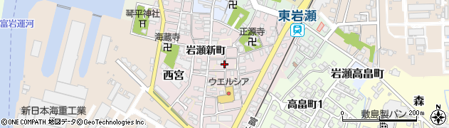 富山県富山市岩瀬幸町周辺の地図