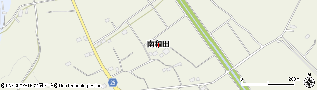 栃木県さくら市南和田周辺の地図
