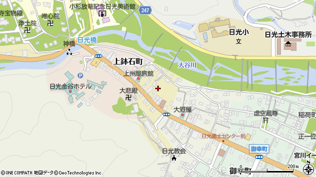 〒321-1402 栃木県日光市中鉢石町の地図