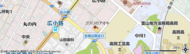 クスリのアオキ　高岡広小路店周辺の地図