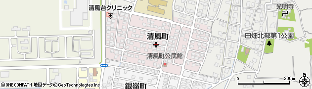 富山県富山市清風町周辺の地図