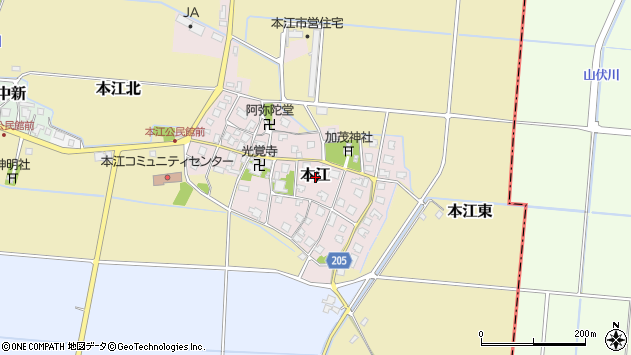 〒933-0244 富山県射水市本江北の地図