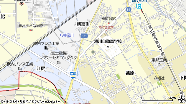 〒936-0073 富山県滑川市幸町の地図