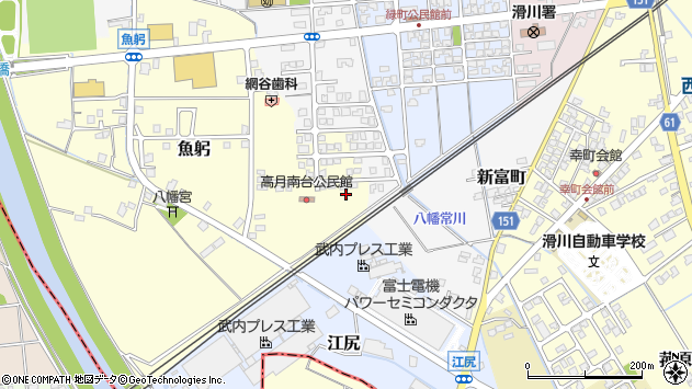 〒936-0076 富山県滑川市高月南台の地図