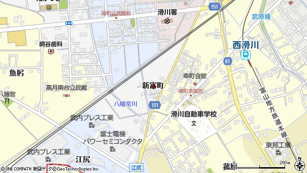 〒936-0074 富山県滑川市新富町の地図