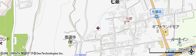 長野県中野市七瀬周辺の地図