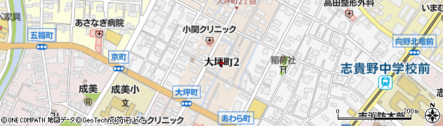 富山県高岡市大坪町周辺の地図