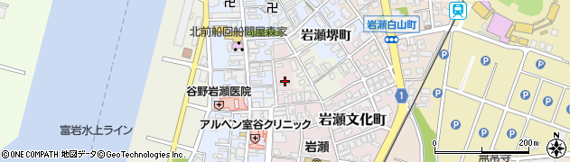 富山県富山市岩瀬福来町周辺の地図