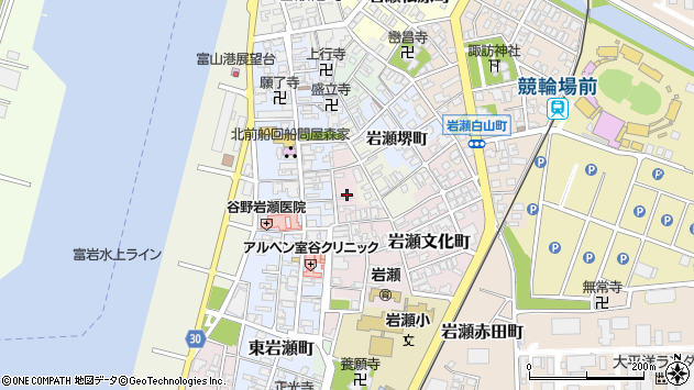 〒931-8357 富山県富山市岩瀬福来町の地図