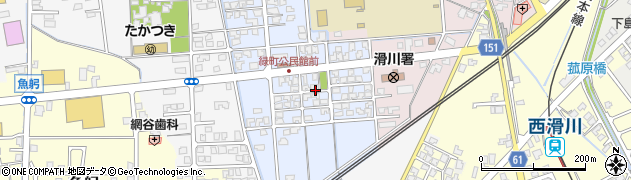 富山県滑川市緑町周辺の地図