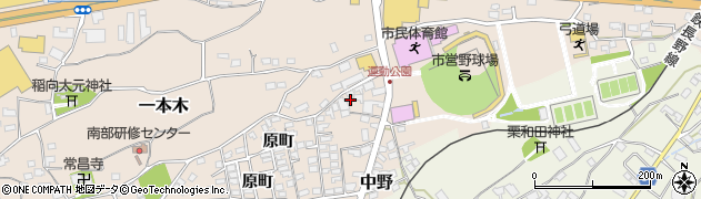 長野県中野市一本木（原町）周辺の地図