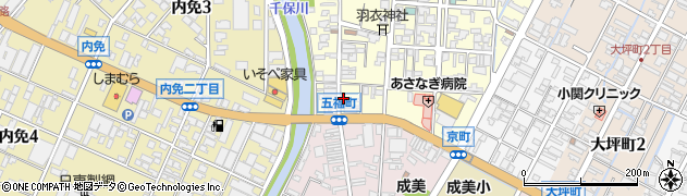 五福町周辺の地図