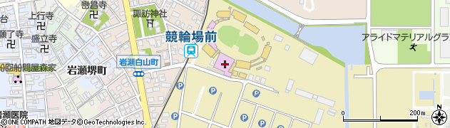 富山市役所　富山競輪場周辺の地図