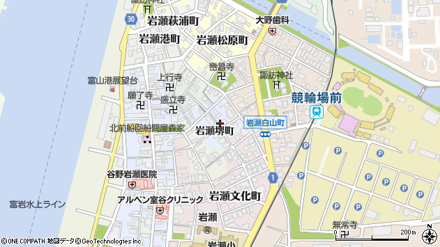 〒931-8351 富山県富山市岩瀬堺町の地図