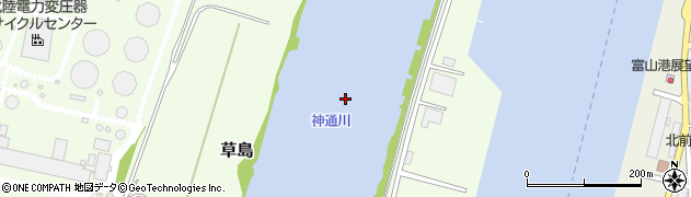 神通川周辺の地図