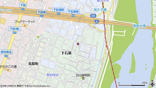 〒933-0011 富山県高岡市石瀬の地図