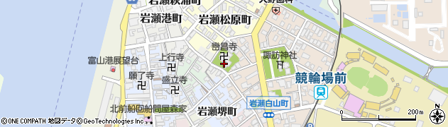 富山県富山市岩瀬梅本町周辺の地図