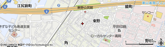 富山県高岡市東野165周辺の地図