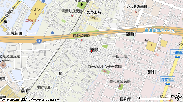 〒933-0051 富山県高岡市東野の地図