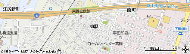 富山県高岡市東野136周辺の地図