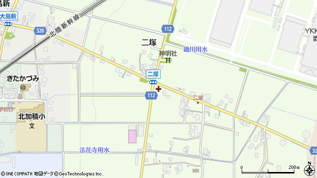 〒936-0872 富山県滑川市二塚の地図