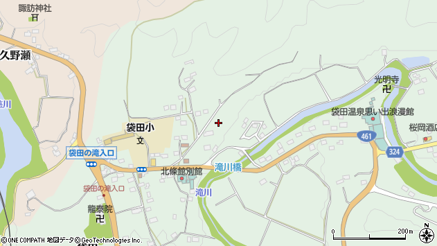 〒319-3523 茨城県久慈郡大子町袋田の地図