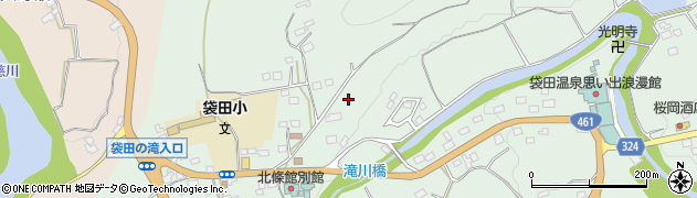 茨城県大子町（久慈郡）袋田周辺の地図