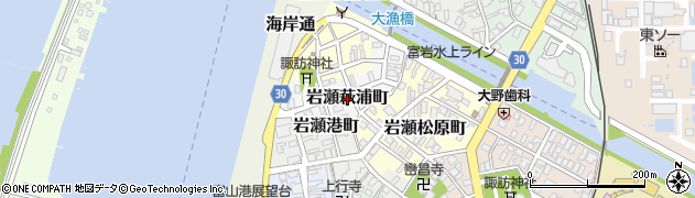 富山県富山市岩瀬萩浦町周辺の地図