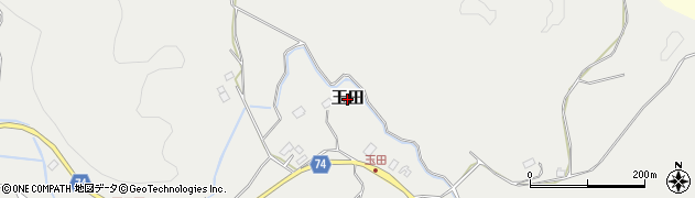 栃木県矢板市玉田周辺の地図