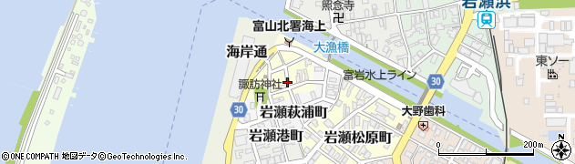 富山県富山市岩瀬入船町周辺の地図