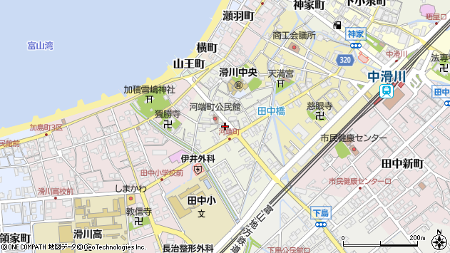 〒936-0064 富山県滑川市河端町の地図