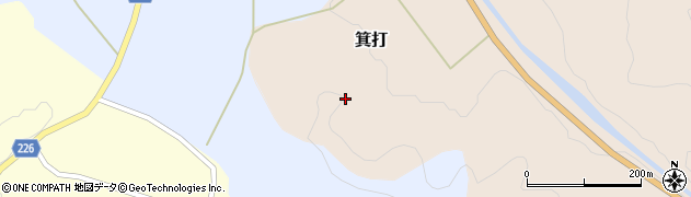 石川県かほく市箕打（チ）周辺の地図
