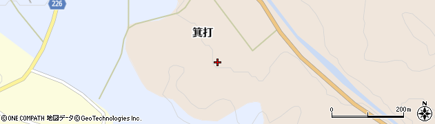石川県かほく市箕打（イ）周辺の地図