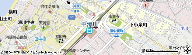 富山地方鉄道株式会社　中滑川駅周辺の地図