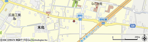 富山県滑川市野町周辺の地図