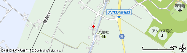 石川県かほく市内高松フ周辺の地図