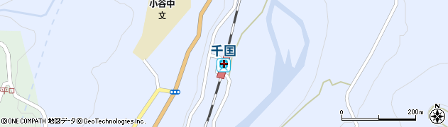 千国駅周辺の地図