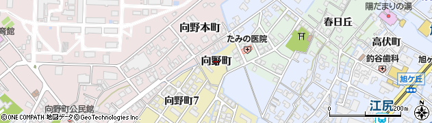 富山県高岡市向野町周辺の地図