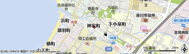 富山県滑川市神家町周辺の地図