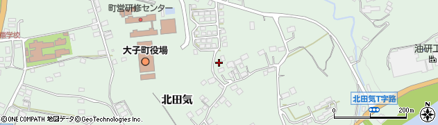 茨城県久慈郡大子町北田気周辺の地図