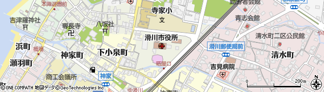 富山県滑川市周辺の地図