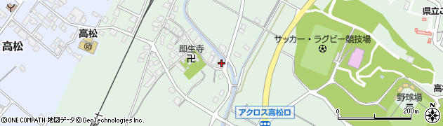 石川県かほく市内高松ヨ周辺の地図
