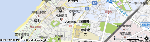 富山県滑川市四間町周辺の地図